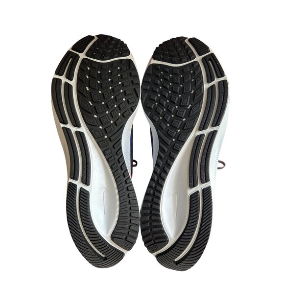 Nike Air Zoom Pegasus 37 Running Shoes Size 10 Grey/Blue/Red Breathable Mesh - Picture 11 of 13